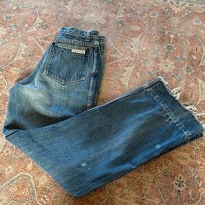 Vintage 70s Calvin Klein Straight Leg High Rise Quality Denim, Stains As Is
